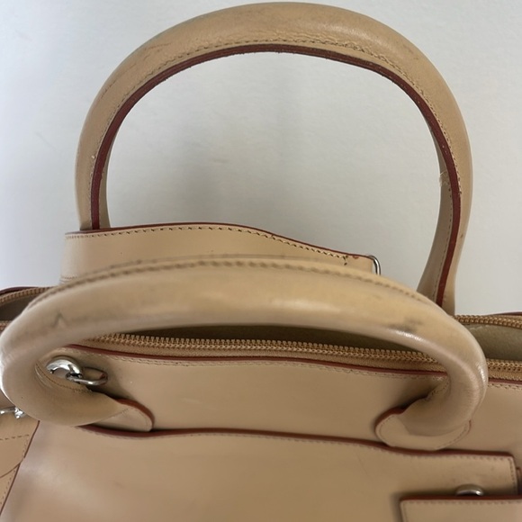 Tan Leather Satchel with removable shoulder strap made in Italy 🇮🇹 - Picture 9 of 9